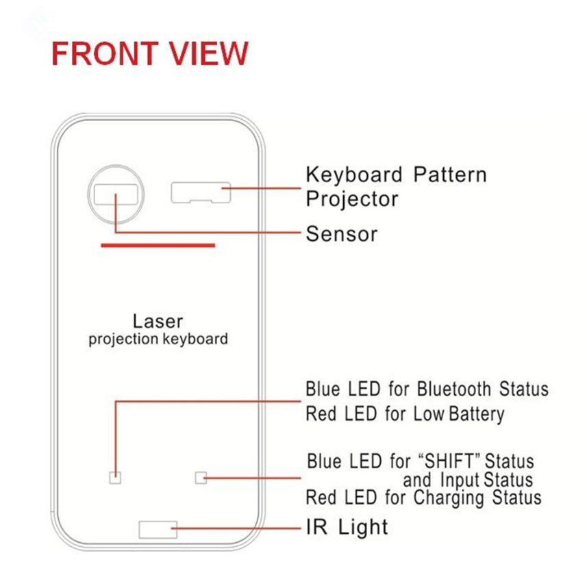 Clavier Virtuel Laser Bluetooth