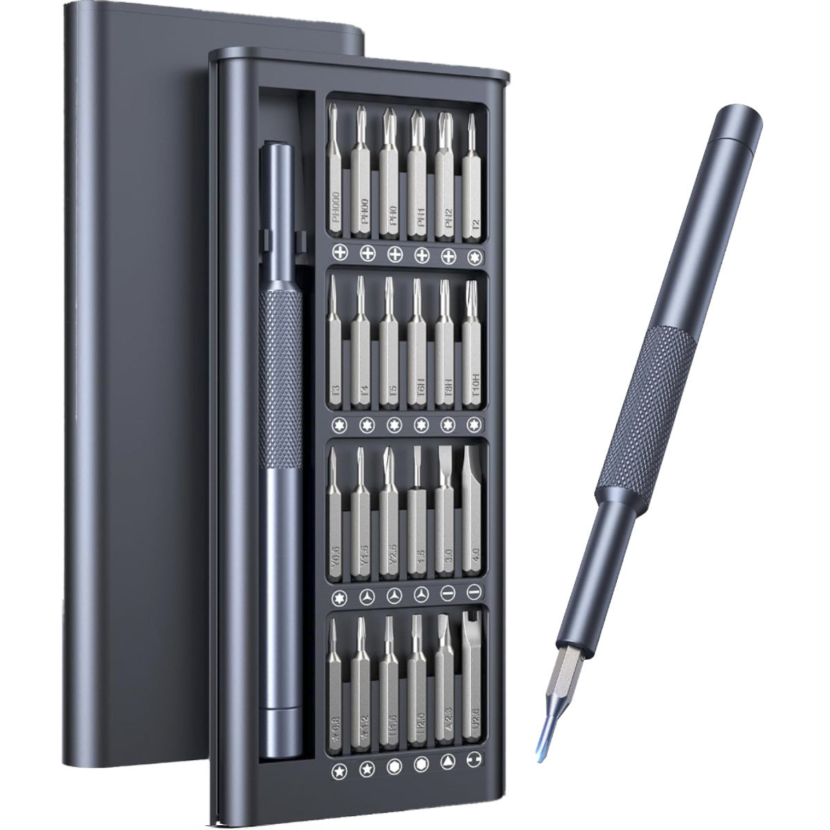 Tournevis de Précision 27-en-1 avec Embouts Magnétiques – Format Stylo