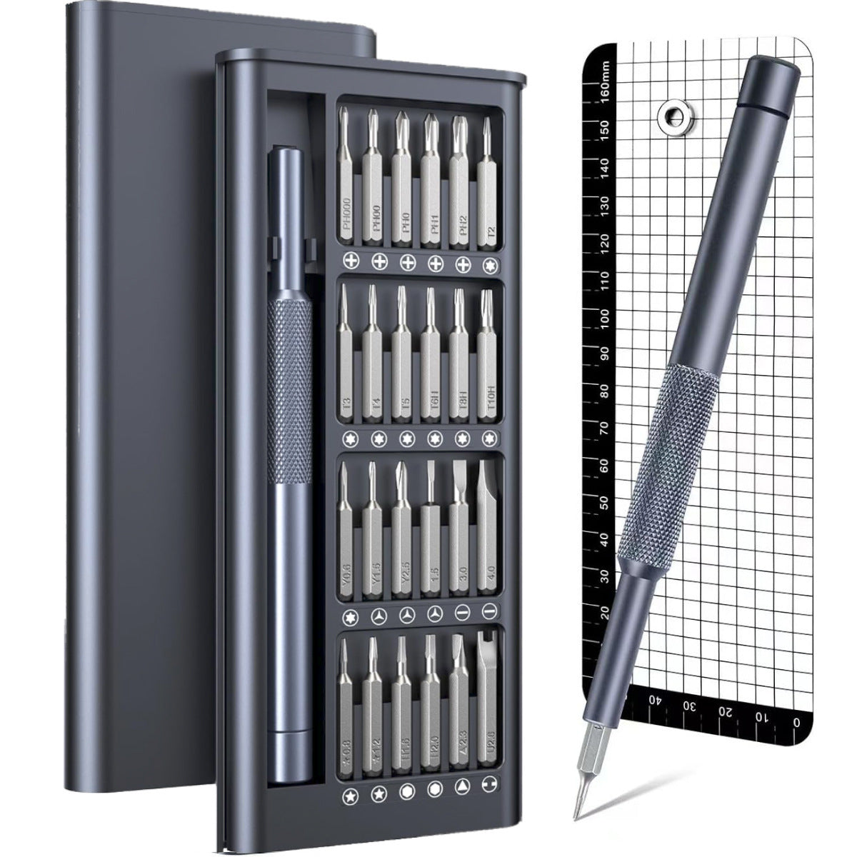 Tournevis de Précision 27-en-1 avec Embouts Magnétiques – Format Stylo