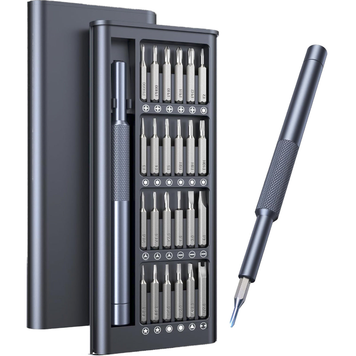 Tournevis de Précision 27-en-1 avec Embouts Magnétiques – Format Stylo