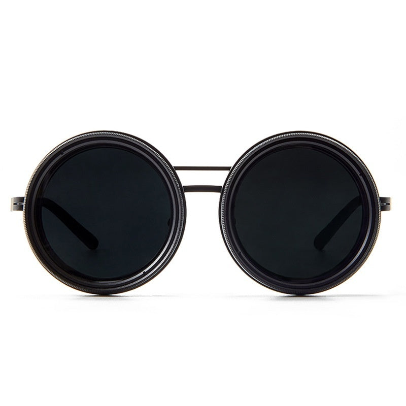 Lunettes de Soleil Rétro Polarisées ND9 – Rondes, Réglables, Unisexe – Anti-UV
