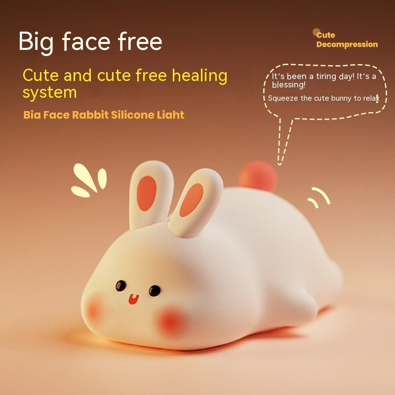 Veilleuse LED Tactile Enfant – Lapin Mignon en Silicone