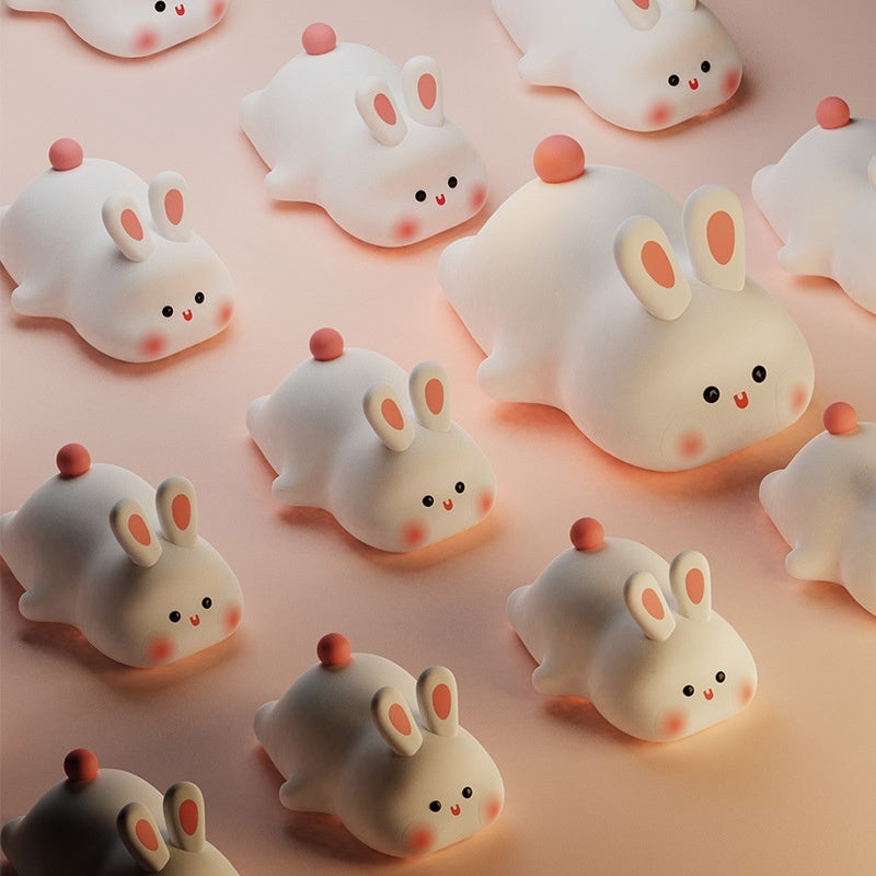 Veilleuse LED Tactile Enfant – Lapin Mignon en Silicone