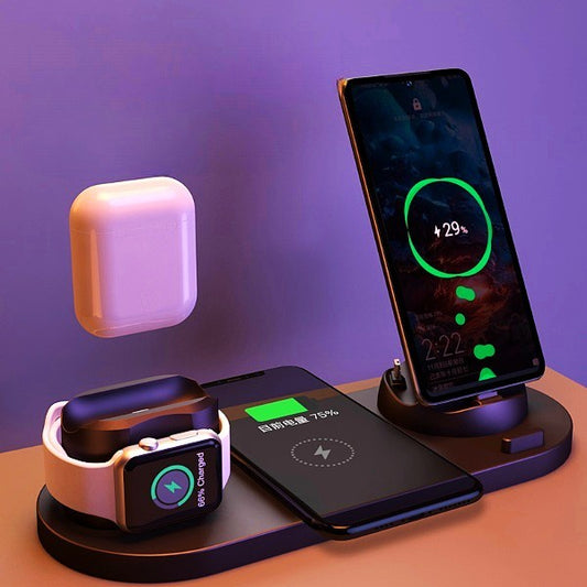 Station chargeur Rapide pour iPhone, Montre, Écouteurs et Plus